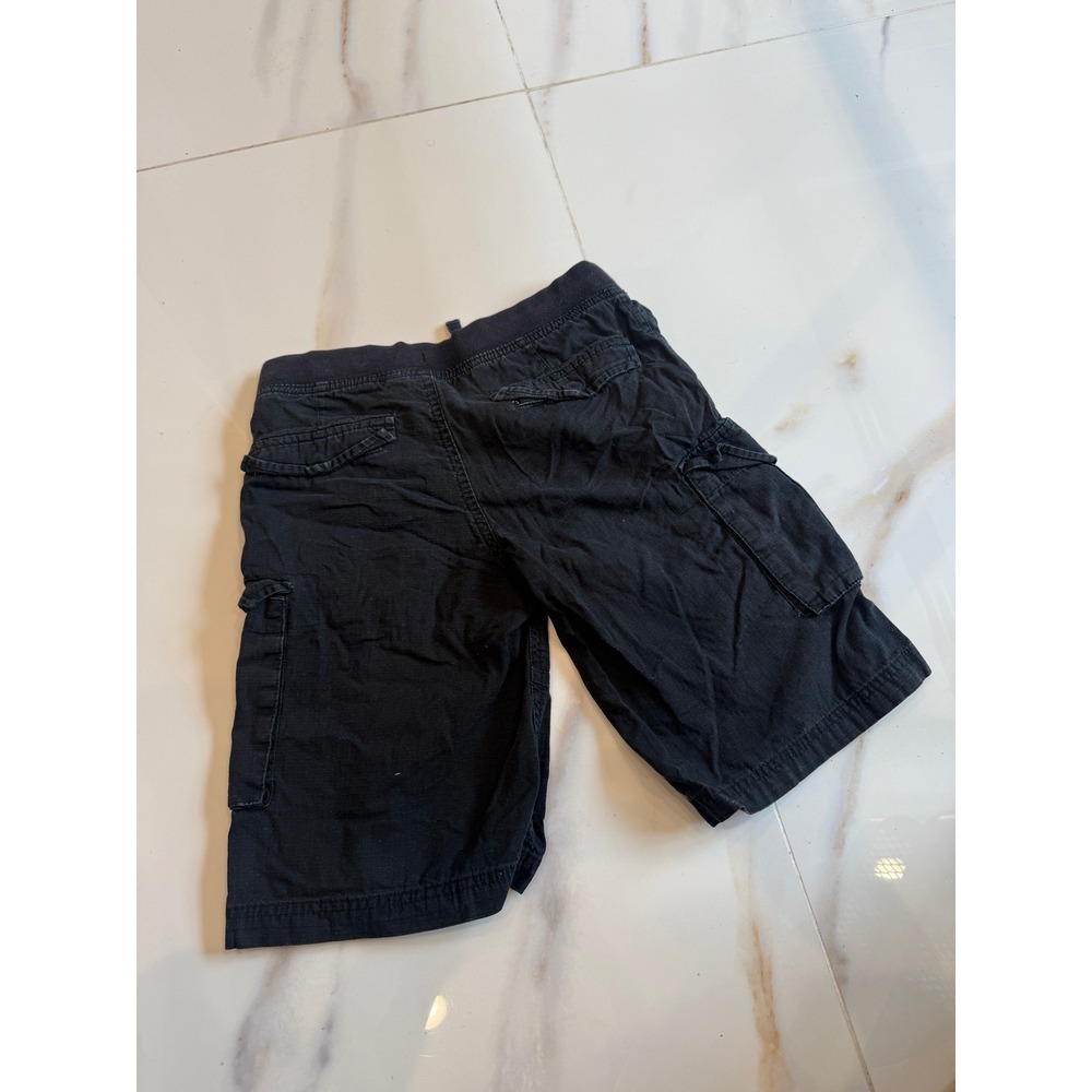 Epic Threads Kids Black Cargo Shorts Cotton Elastic Waist Drawstring Size S - Picture 3 of 6